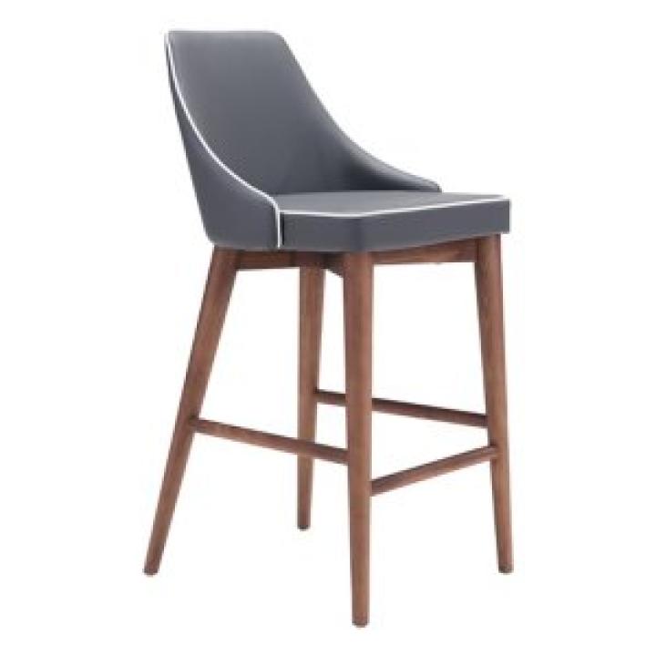 Gray Faux Leather Moore Counter Stool
