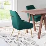 Green Velvet Gold Maxine Dining Chair