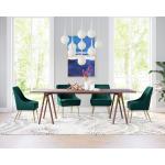 Green Velvet Gold Maxine Dining Chair