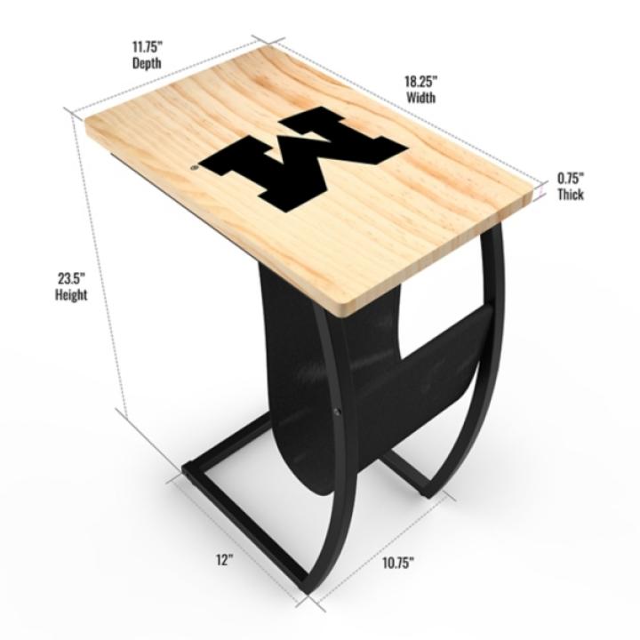 University of Michigan Wood C-Table