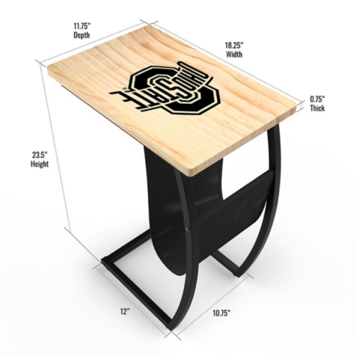 Ohio State University Wood C-Table