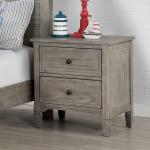 Graywash Wood 2-Drawer Lyla Nightstand