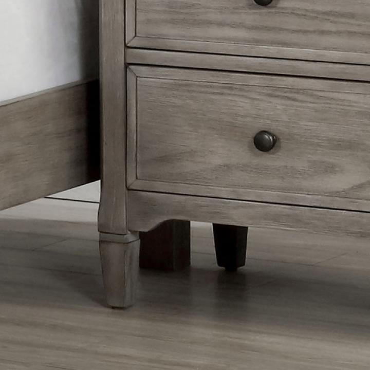 Graywash Wood 2-Drawer Lyla Nightstand