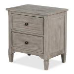 Graywash Wood 2-Drawer Lyla Nightstand