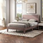Pink Upholstered Dalia Queen Platform Bed