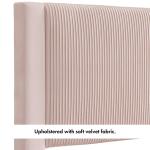 Pink Upholstered Dalia Queen Platform Bed