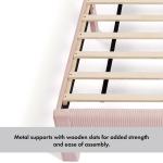 Pink Upholstered Dalia Queen Platform Bed