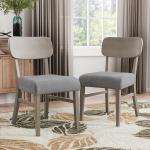 Gray Upholstered Porter Dining Chairs, Set of 2