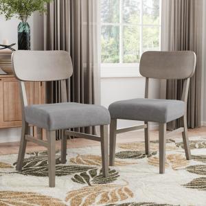 Gray Upholstered Porter Dining Chairs, Set of 2