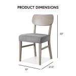 Gray Upholstered Porter Dining Chairs, Set of 2