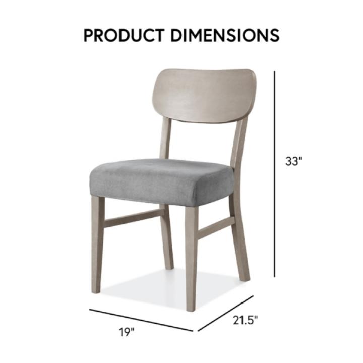 Gray Upholstered Porter Dining Chairs, Set of 2