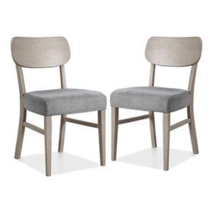 Gray Upholstered Porter Dining Chairs, Set of 2