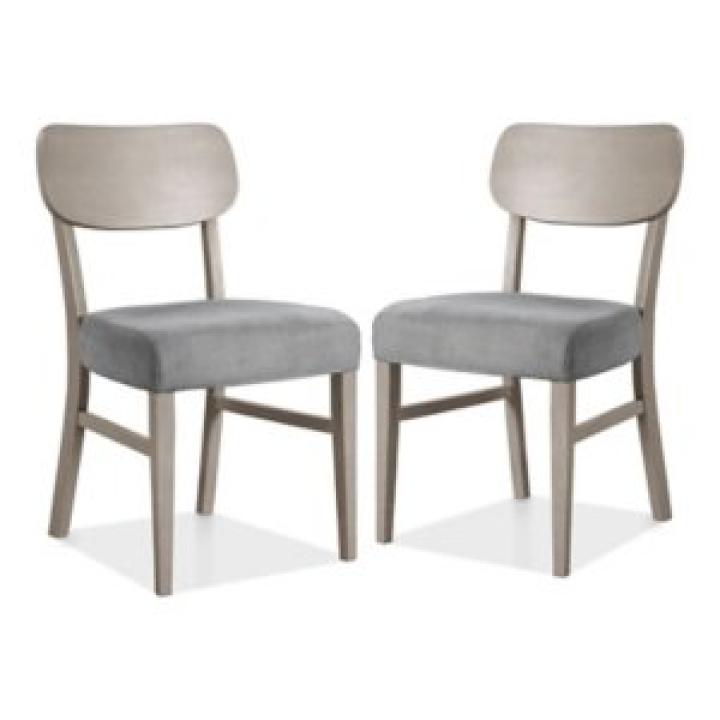 Gray Upholstered Porter Dining Chairs, Set of 2