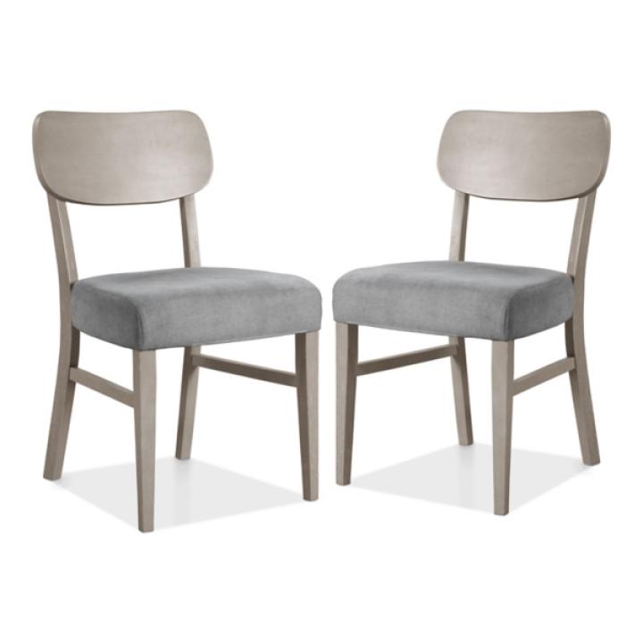 Gray Upholstered Porter Dining Chairs, Set of 2