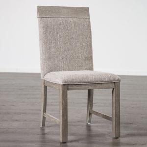 Gray Upholstered Bridgette Dining Chairs, Set of 2