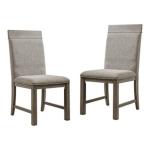 Gray Upholstered Bridgette Dining Chairs, Set of 2