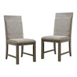 Gray Upholstered Bridgette Dining Chairs, Set of 2