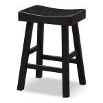Black Backless Cooper Counter Stools, Set of 2