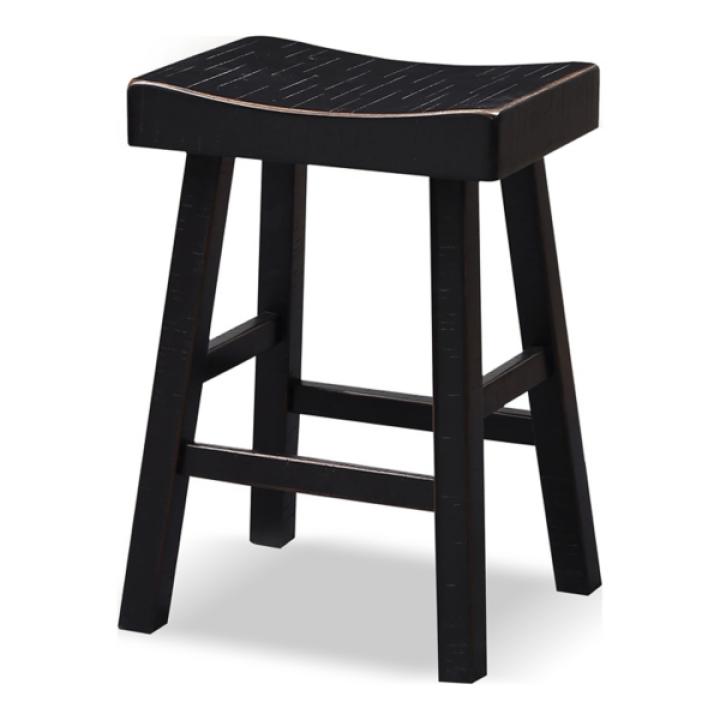 Black Backless Cooper Counter Stools, Set of 2