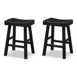 Black Backless Cooper Counter Stools, Set of 2