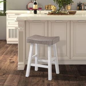 Gray & White Cooper Counter Stools, Set of 2