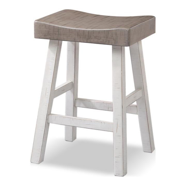 Gray & White Cooper Counter Stools, Set of 2
