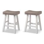 Gray & White Cooper Counter Stools, Set of 2