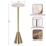 Gold and Natural Quartz Accent Table