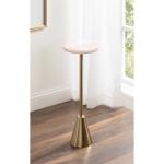 Gold and Natural Quartz Accent Table