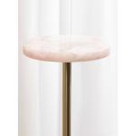Gold and Natural Quartz Accent Table