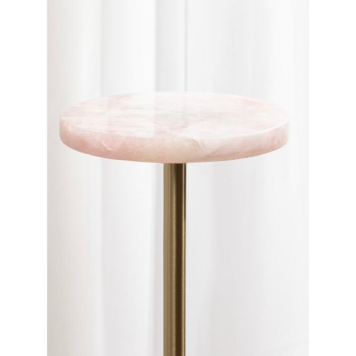 Gold and Natural Quartz Accent Table