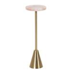 Gold and Natural Quartz Accent Table