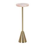 Gold and Natural Quartz Accent Table