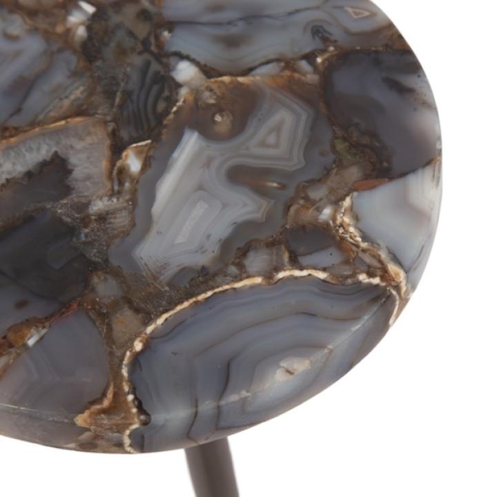 Maya Black Agate Accent Table