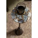 Maya Black Agate Accent Table