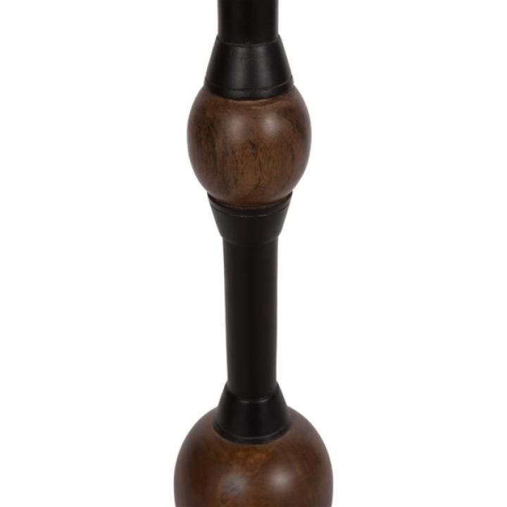 Brown Mango Wood Turned Leg Accent Table