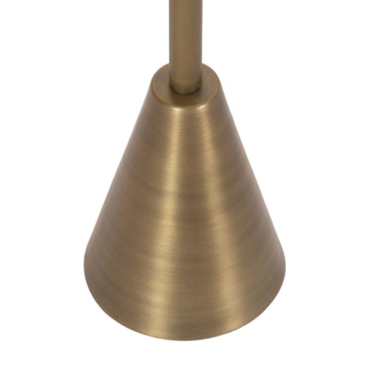 Brass and Gold Quartz Accent Table