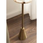Brass and Gold Quartz Accent Table