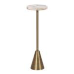 Brass and Gold Quartz Accent Table
