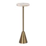 Brass and Gold Quartz Accent Table