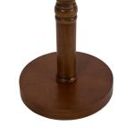 Rustic Brown Round Pine Wood Accent Table