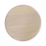 White Marble and Mango Wood Round Accent Table