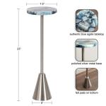 Maya Silver and Blue Agate Accent Table