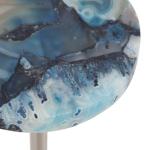 Maya Silver and Blue Agate Accent Table