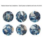 Maya Silver and Blue Agate Accent Table