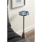Maya Silver and Blue Agate Accent Table