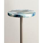 Maya Silver and Blue Agate Accent Table
