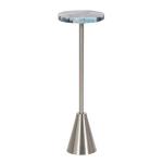 Maya Silver and Blue Agate Accent Table