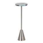 Maya Silver and Blue Agate Accent Table
