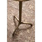 Brass Metal Tripod Accent Table